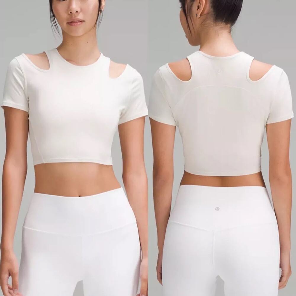 Lululemon shoulder cut out yoga tshirt